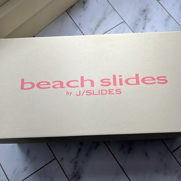 NIB Beach Slides by J/SLIDES Sz8 Turquoise/Yellow SQUISH - Picture 7 of 10